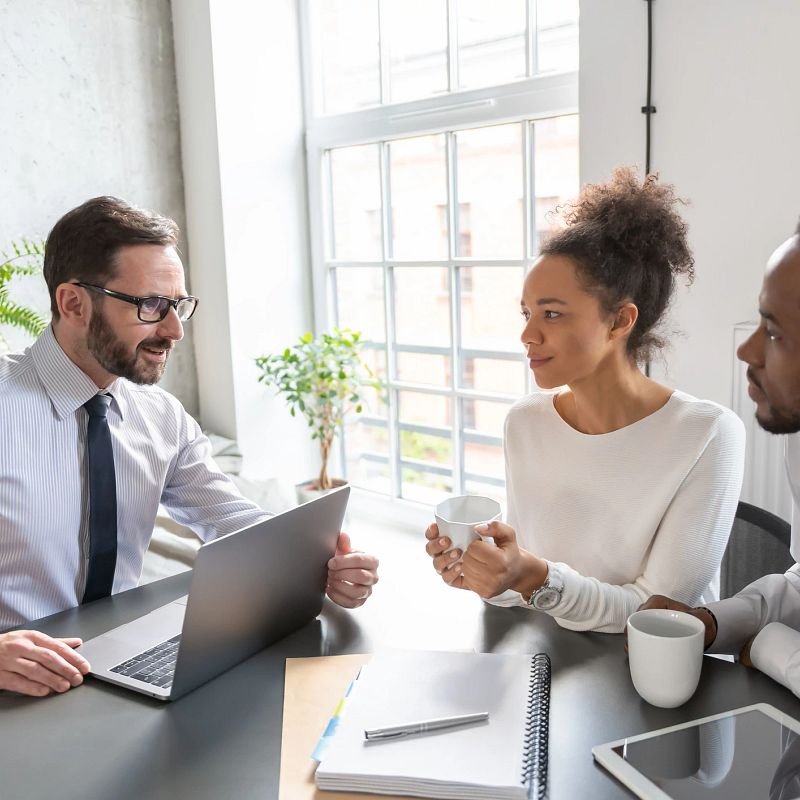 People discussing about floor services that Touchdown Carpet & Flooring Inc in Marlborough, MA offered